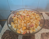 Foto del paso 2 de la receta: Ensalada con huevo de avestruz y papas, morrón rojo