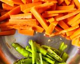 A picture of step 1 of Carrot Green Chilli Instant Pickle - Gajar Mirchi Aachar.