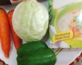 A picture of step 1 of Chowmin veg manchurian and fried rice.