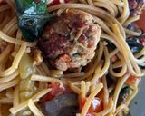 รูปขั้นตอนการทำที่ 5 ของ Oven Roasted Veg Pasta w/t Veg-Pork oat ball🥕🌶️🍝(พาสต้าผักย่างลูกชิ้นหมูโอ้ต)🍝🍆🫑🫚🧄