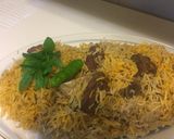 A picture of step 8 of Motton yakni pulao.