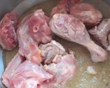 A picture of step 2 of Dhagi alu chicken.