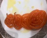 A picture of step 12 of Kesar Jalebi.