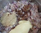 A picture of step 1 of Steamed Chicken momo (Tibetan Dumplings).