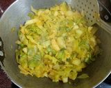 A picture of step 4 of Patta gobhi matar.