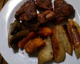 Foto del paso 4 de la receta: Pollo 🍗 al pimentón y limón 🍋 con mix de vegetales al horno