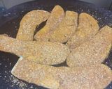 A picture of step 4 of Brinjal fry.
