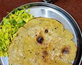 A picture of step 3 of Masala bhakhari.