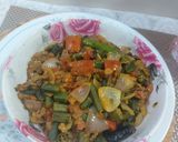 A picture of step 7 of Bhindi do pyaza.