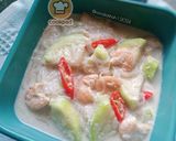 Gambar langkah 5 resipi Masak Lemak Putih Labu Air.
