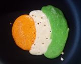 A picture of step 12 of Tricolour Rice cheela.