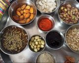 A picture of step 1 of Assorted Thandai with Thandai mix.