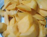 A picture of step 1 of Mango shake.