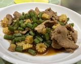 รูปขั้นตอนการทำที่ 5 ของ ผัดถั่วฝักยาวหมู
