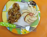 A picture of step 6 of Apple halwa.
