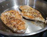A picture of step 4 of Pan Seared Chicken with Mushroom & Herb Sauce.