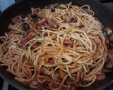 Foto del paso 3 de la receta: Spaghettis con salsa de panceta y hongos