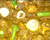 A picture of step 10 of Chicken Spinach briyani I made it.