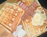 A picture of step 10 of Banana Waffles with chocolate & Cream Cheese.