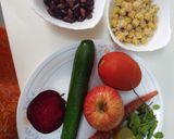 A picture of step 1 of Chick pea Salad.