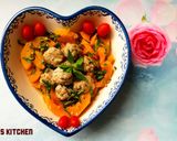 Hình bước làm 4 của món Bí đỏ hấp chả cá