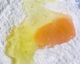 A picture of step 2 of Dollar pancakes with dash of honey.