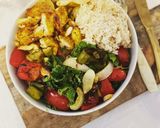 Φωτογραφία βήματος 3 της συνταγής Salad bowl με περισσευούμενο κοτόπουλο