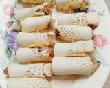 Hình bước làm 1 của món Chả giò sake