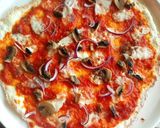 Pizza na cienkim cieście krok przepisu 5 zdjęcie