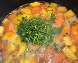 A picture of step 3 of Squash & Sweet Potato Soup with Coriander.