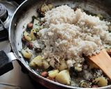 A picture of step 5 of Bhagar upma for fasting.