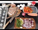 Foto del paso 3 de la receta: Plancheta | Bajo paleta y punta de marucha adobado/verduras