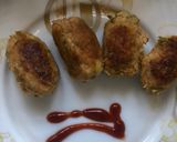 A picture of step 6 of Vermicelli tikki.