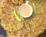A picture of step 3 of Methi besan ke parathe methi na thepla.