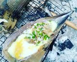 Hình bước làm 3 của món Sò mai nướng mỡ hành + trứng gà ta 😋😋