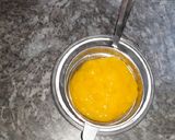 A picture of step 9 of Eggless Mango cake.