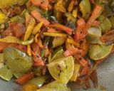 A picture of step 3 of Turmeric pickle.