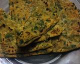 A picture of step 2 of Winter parathas Palak paratha.