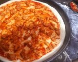 A picture of step 4 of 🍕Cheesy Smokey tikka pizza🍕.