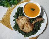 Foto langkah ke 8 dari resep Ayam Pop Lengkap Sambal dan Daun Singkong Rebus.