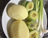 Foto del paso 1 de la receta: Tortilla de alcachofas y ajetes, tortilla de invierno ❄️🍳🥔