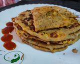 A picture of step 8 of Paneer Onion Paratha.