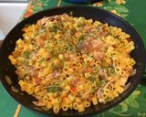 Une image de l'étape 15 de One pot pasta poivron, tomates, pancetta, oignon, origan.