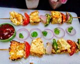 A picture of step 10 of Paneer Makhmali Tikka.