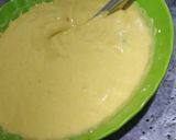 A picture of step 4 of Khaman dhokla.