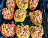 A picture of step 5 of Quinoa Stuffed Peppers:.