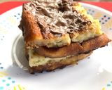 A picture of step 4 of Banana Nutella french toast.