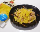 รูปขั้นตอนการทำที่ 4 ของ เกี้ยมฉ่ายผัดหมู กับข้าวข้าวต้ม ของดีราชบุรี