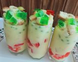 A picture of step 9 of Mango flavour fruit and jelly custard.