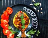 A picture of step 14 of Grilled Pomfret with Mustard Coconut Sauce.